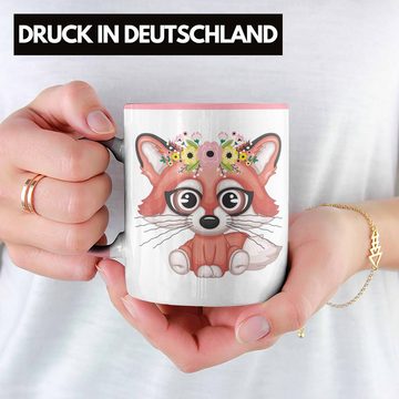 Trendation Tasse Süße Fuchs Grafik Tasse Geschenk Fuchs-Liebhaber Rothaarige Geschenkde