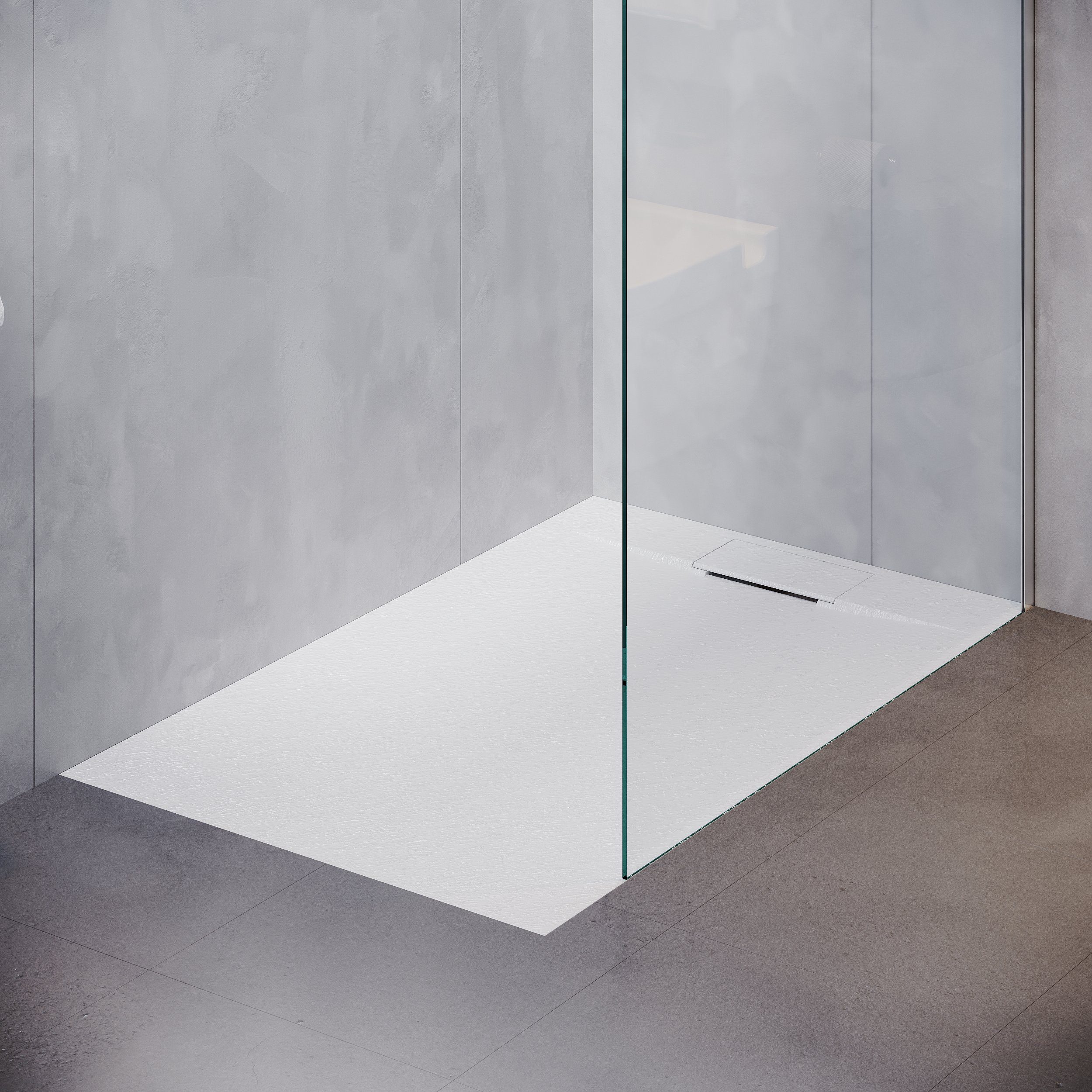 SONNI Duschwanne Duschtasse, mit Siphon, walk in dusche, Weiß / Schwarz, Sc günstig online kaufen