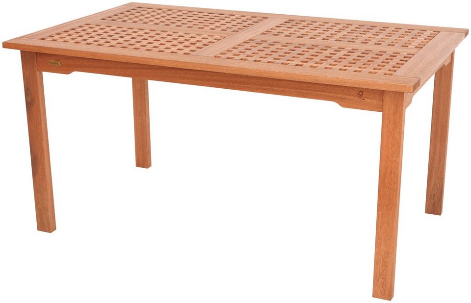 MERXX Gartentisch Lima, 90x150 cm, Mit einer Tischplattenstärke von 25 mm