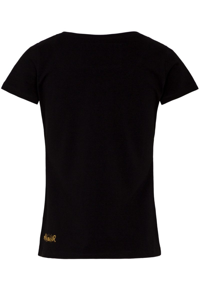 Hangowear Trachtenshirt Trachtenshirt Damen - WORKLIFEBALANCE - schwarz