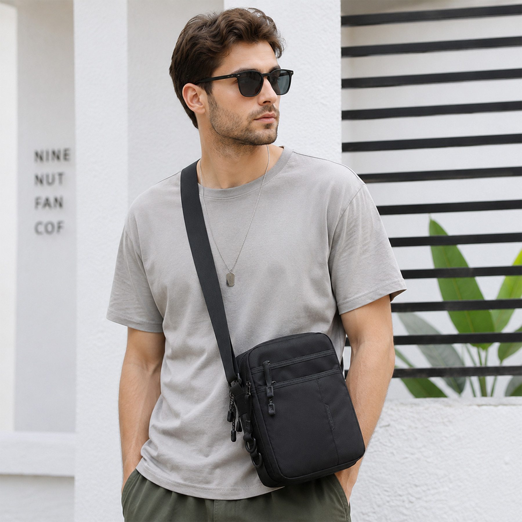 Keyura Umhängetasche shoulder bag Herren Oxford Herren Tasche männer umhängetasche (Wasserdicht Schultertasche, Crossbody Bag Backpack, Crossbody, Reise Arbeitstasche, für Männer Messenger Bag), für Männer und Frauen, die Outdoor-Sportarten wandern