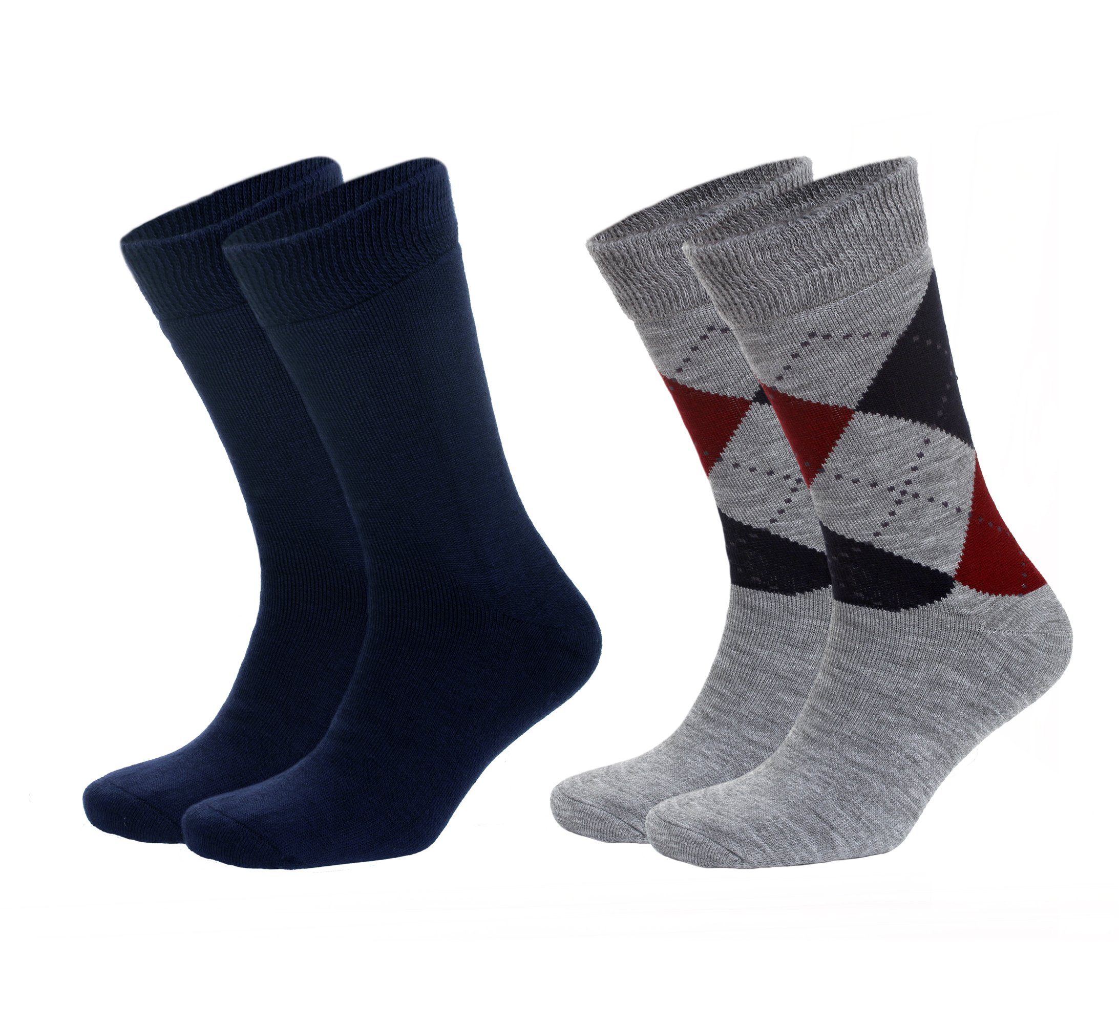 NoblesBox Thermosocken Herren Wintersocken (Beutel, 2-Paar, 41-45 EU Größe) Herren Warme Socken, Herren Arbeitssocken Asorti-3