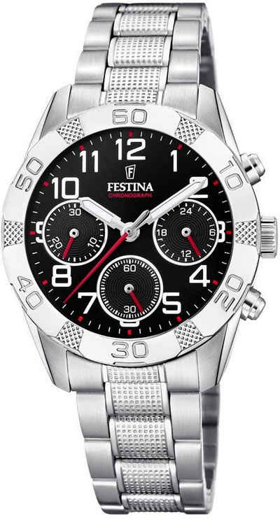 Festina Chronograph Junior, F20345/3, Armbanduhr, Quarzuhr, Kinderuhr, Stoppfunktion, ideal als Geschenk