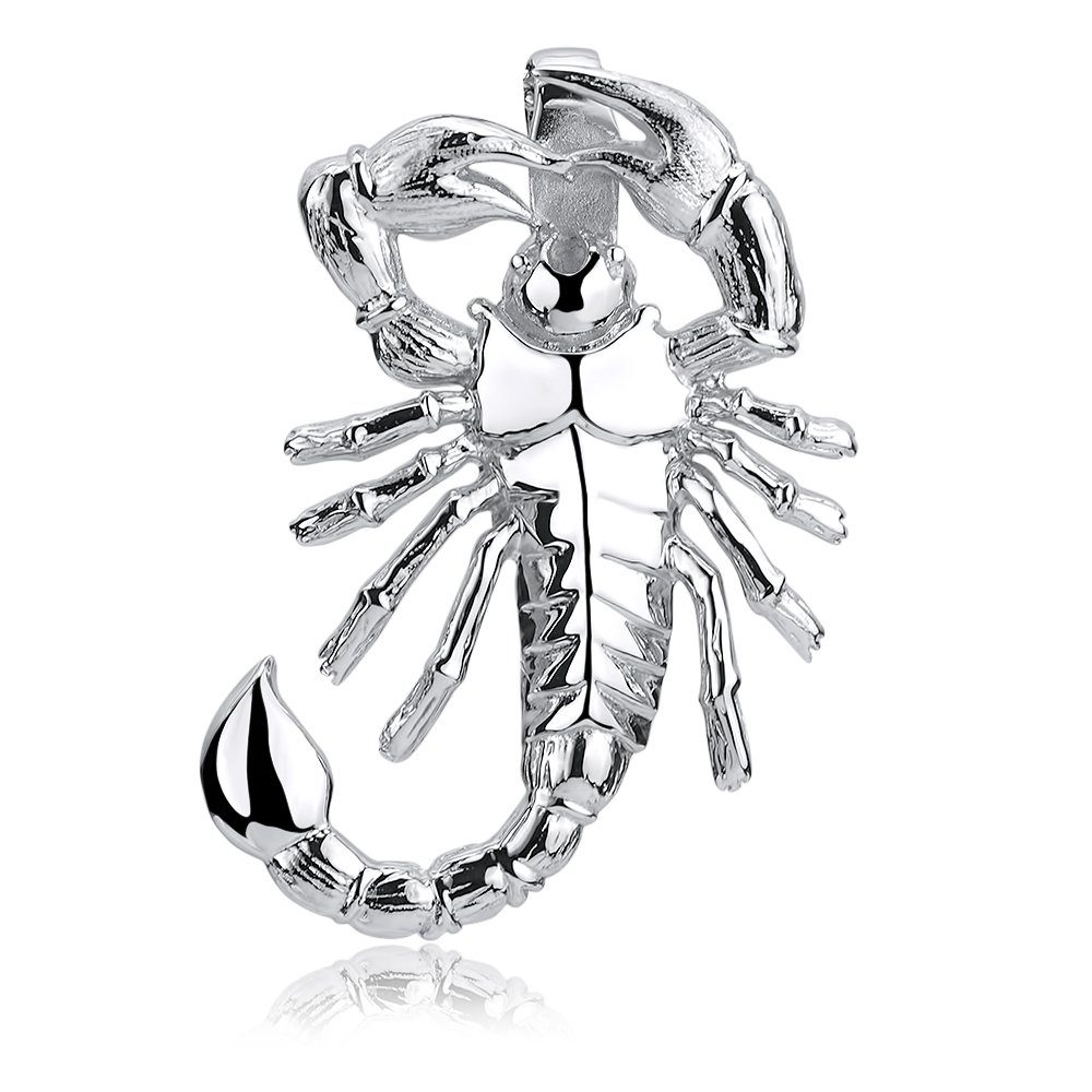 Materia Kettenanhänger Herren Silber Skorpion Sternzeichen KA-370, 925 Sterling Silber, rhodiniert