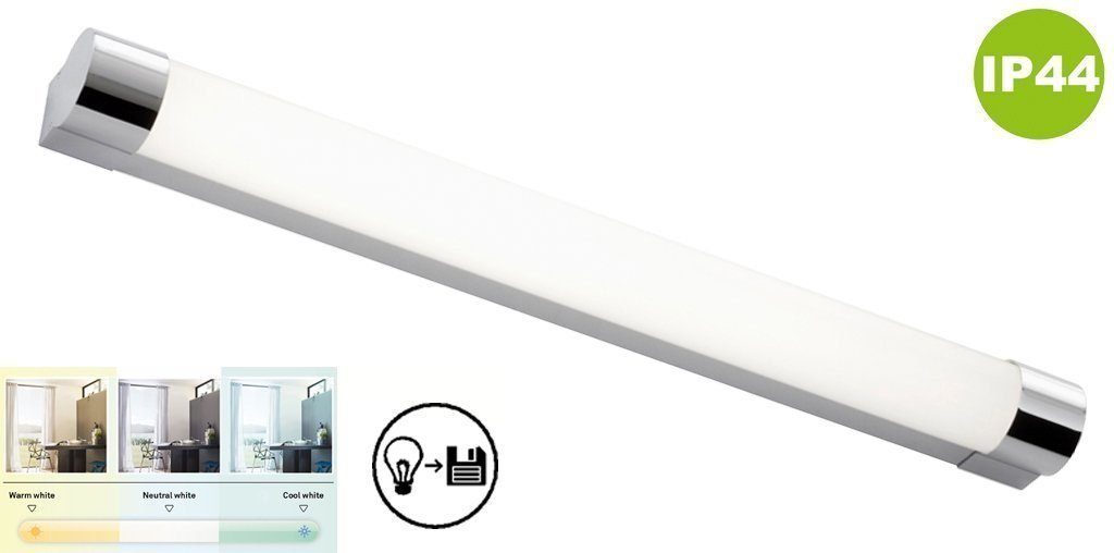 Badleuchte, einstellbar 592mm, & Wandlampe IP44 Memoryfunktion LED Spiegelleuchte, Badezimmerlampe, mit LED L: Spiegelleuchte Farbtemperatur 3000K-4000K-6000K, *CCT* Watt 10 2072 Unterbauleuchte Modern TRANGO Schminklicht,