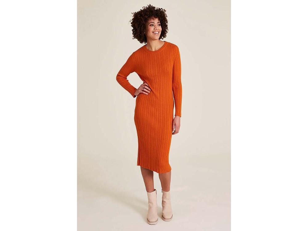 Jerseykleid tranquillo Damen-Maxi-Kleid mit Struktur