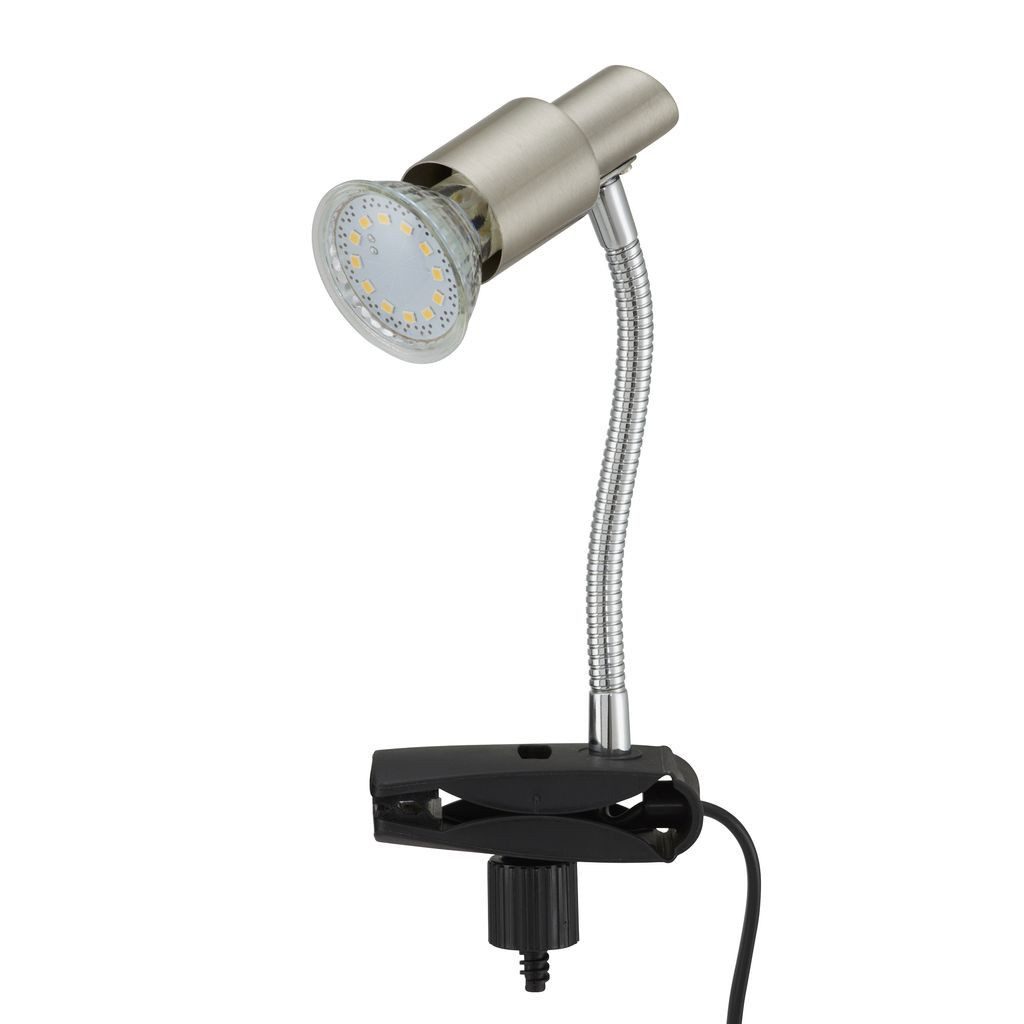 Briloner Leuchten Tischleuchte 2877-012P, LED wechselbar, 2700K - Extra-Warmweiß, matt-nickel, GU10