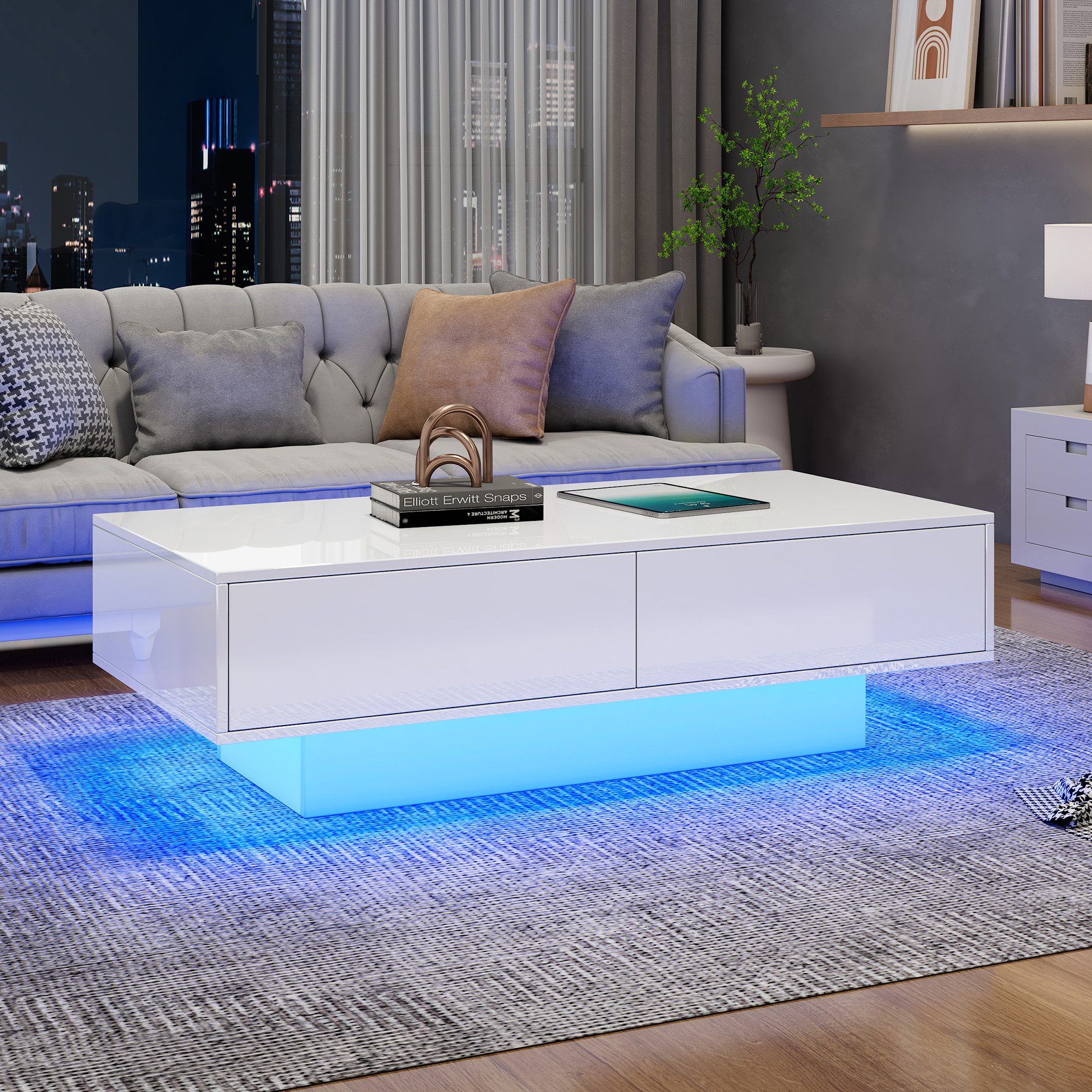REDOM Couchtisch Mit 2 Schubladen und günstig online kaufen