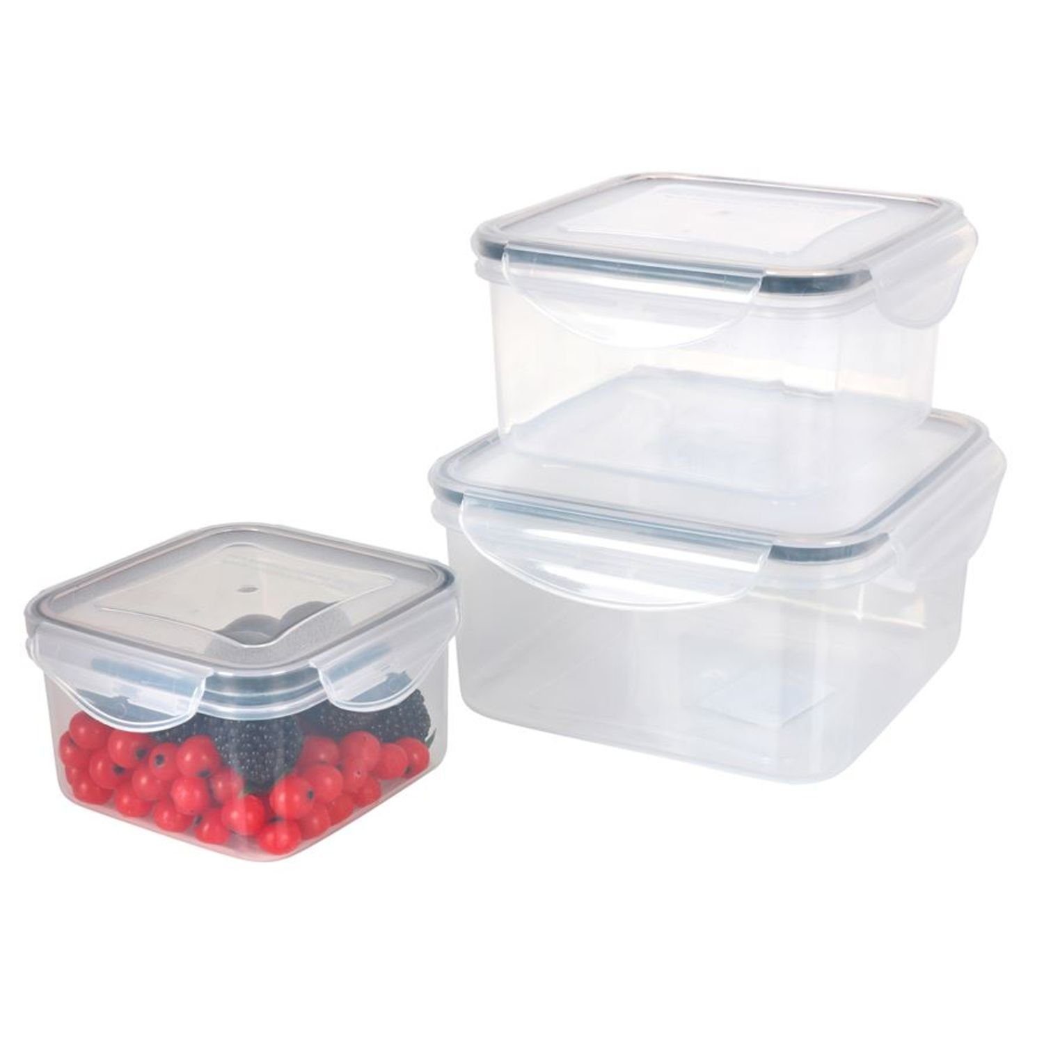 Airtight Lunchbox Frischhaltedose Gefrierbe, L Clippverschluss Kunststoff PLAST1 Vorratsdose 1,2 Brot