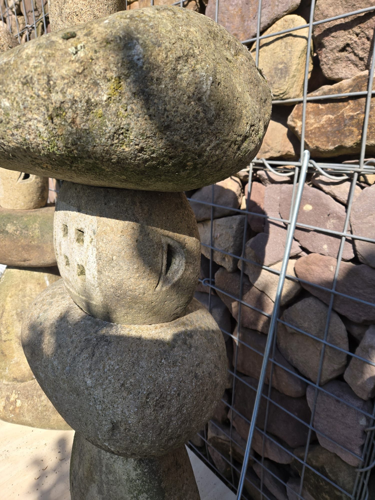 IDYL Gartenfigur Natur Laterne 4 Teilig