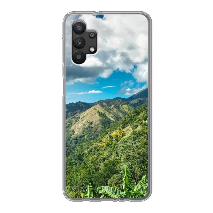 MuchoWow Handyhülle Berglandschaften auf Jamaika Handyhülle Samsung Galaxy A32 5G Smartphone-Bumper Print Handy