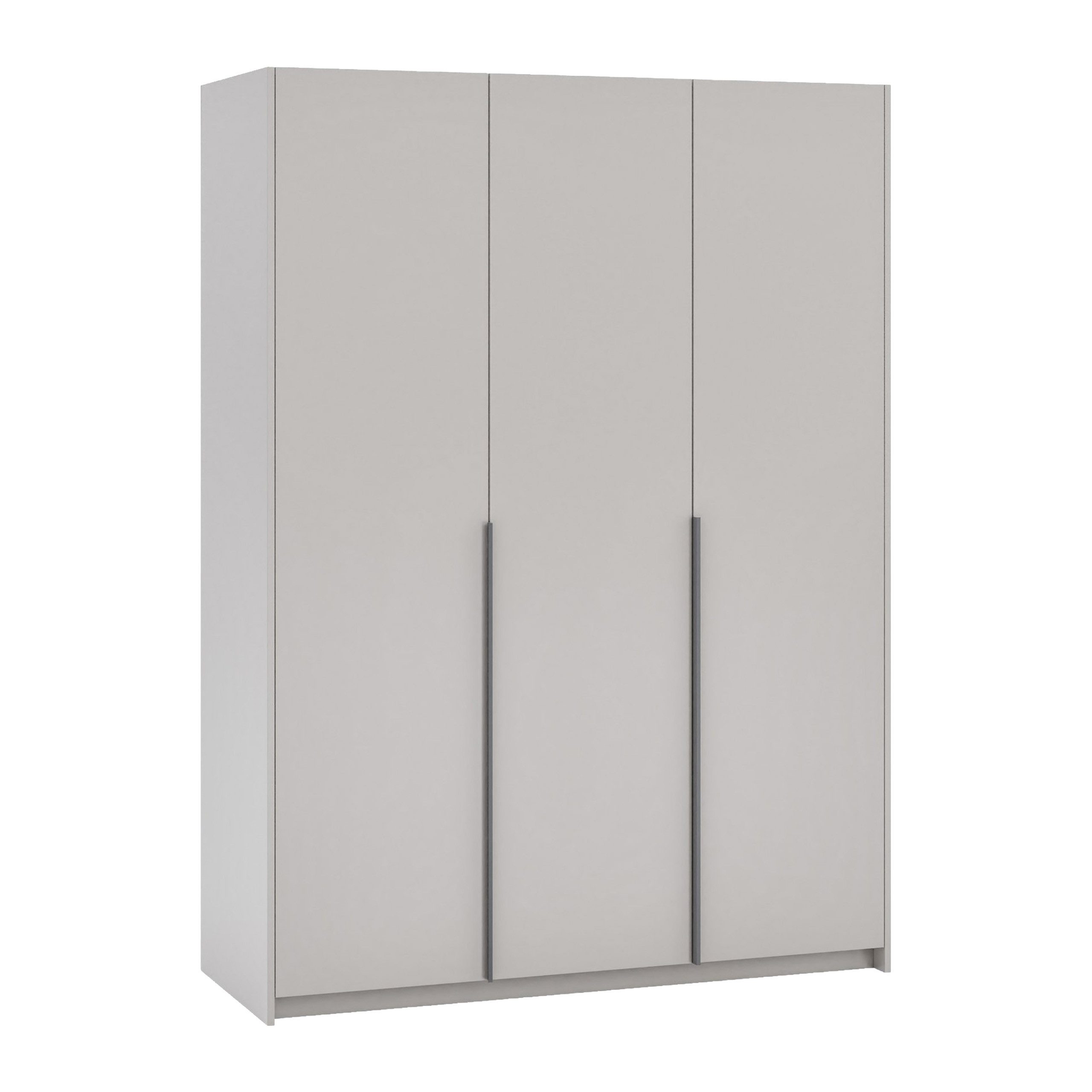Masseno Drehtürenschrank AMARA 148 cm Kleiderschrank 3 Türen Schlafzimmerschrank Kaschmir