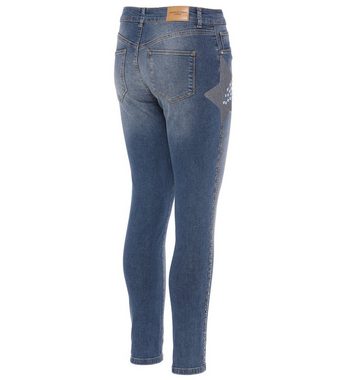 Edwina Eidtmann Slim-fit-Jeans Stretch-Hose mit Strassgalon