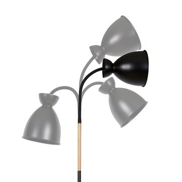 ANTEN LED Stehlampe 360° Flexibler LED Stehleuchte Retro Leselampe Deckenfluter Wohnzimmer, Wohnzimmer Deckenfluter E27, 159cm, Schwarz