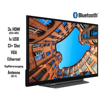 Toshiba 32WK3C63DAW LCD-LED Fernseher (80 cm/32 Zoll, HD-ready, Smart TV, HDR, Triple-Tuner, Alexa Built-In, 6 Monate HD+ inklusive)