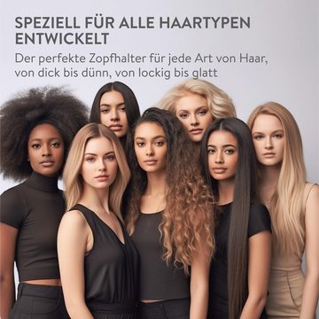 H&S Haarband Haargummi Set für Mädchen Damen und Herren schwarz - 100 Stück, 1-tlg., Hair Ties Set - 100 Small Black Elastic Bands