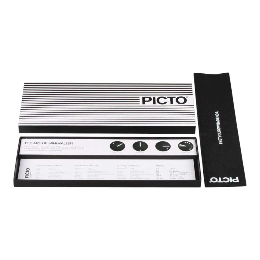 PICTO Quarzuhr 34037-7914G, Lila, Leder, skandinavisches Design