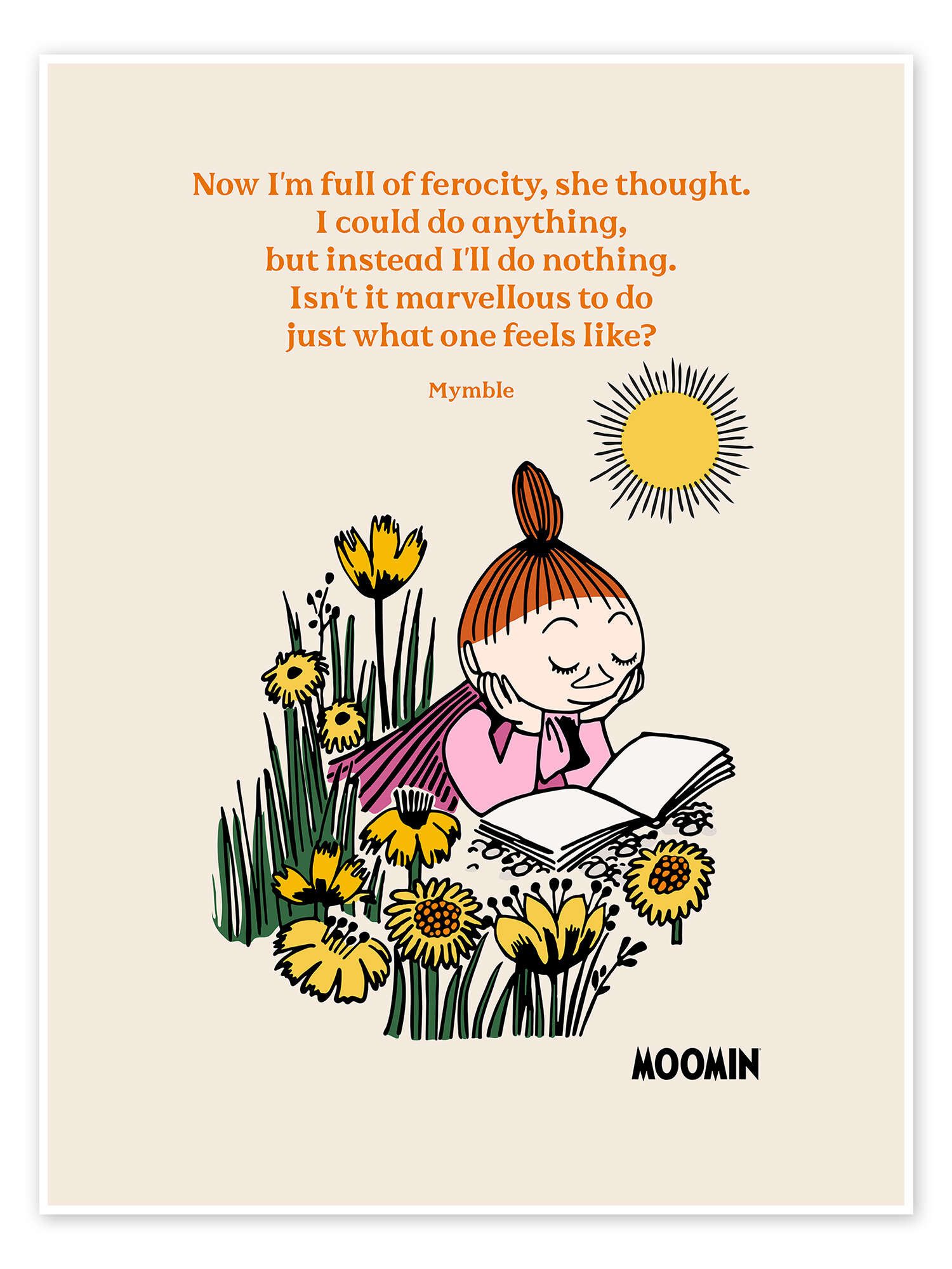 Posterlounge Wandbild Isn't it marvellous to do just what one feels like? - Mymble, Moomin, erhältlich als Poster, Leinwandbild, Wandsticker oder Acrylglasbild