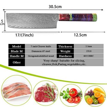 Muxel Kochmesser Cleaver Damaskus Küchenmesser, das Metzgermesser Hackbeil und Messer