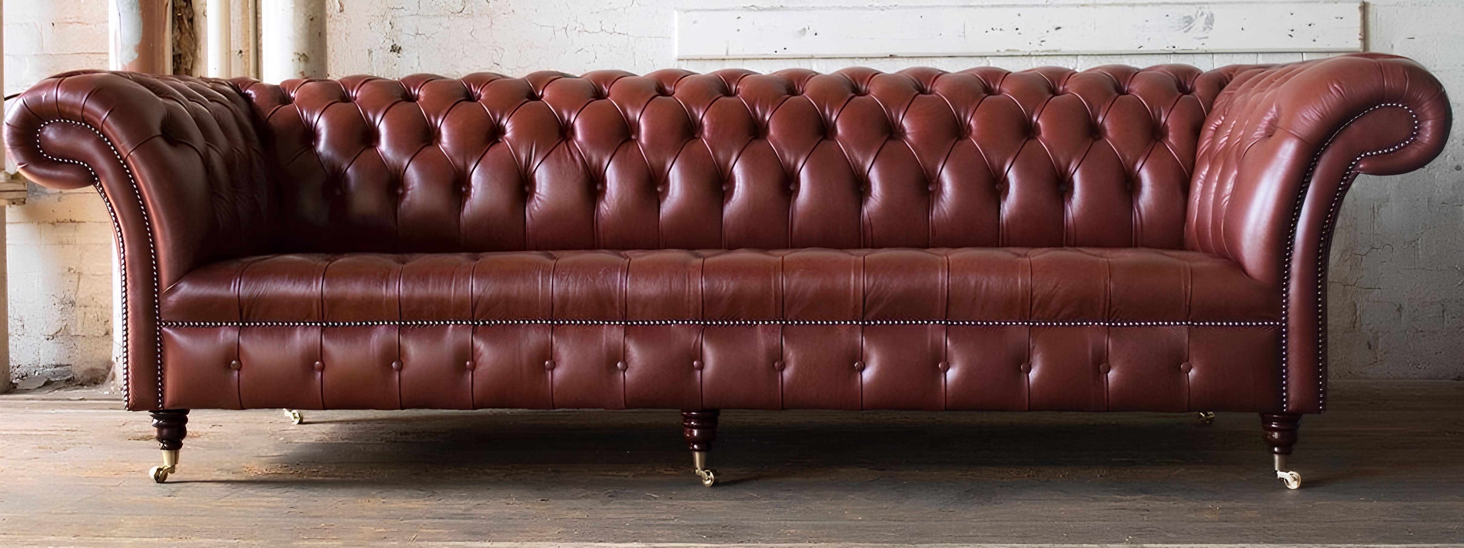 Xlmoebel Chesterfield-Sofa XXL Großes Chesterfield-Sofa 4-Sitzer Couch Polster Luxus Klassik, Hergestellt in Europa