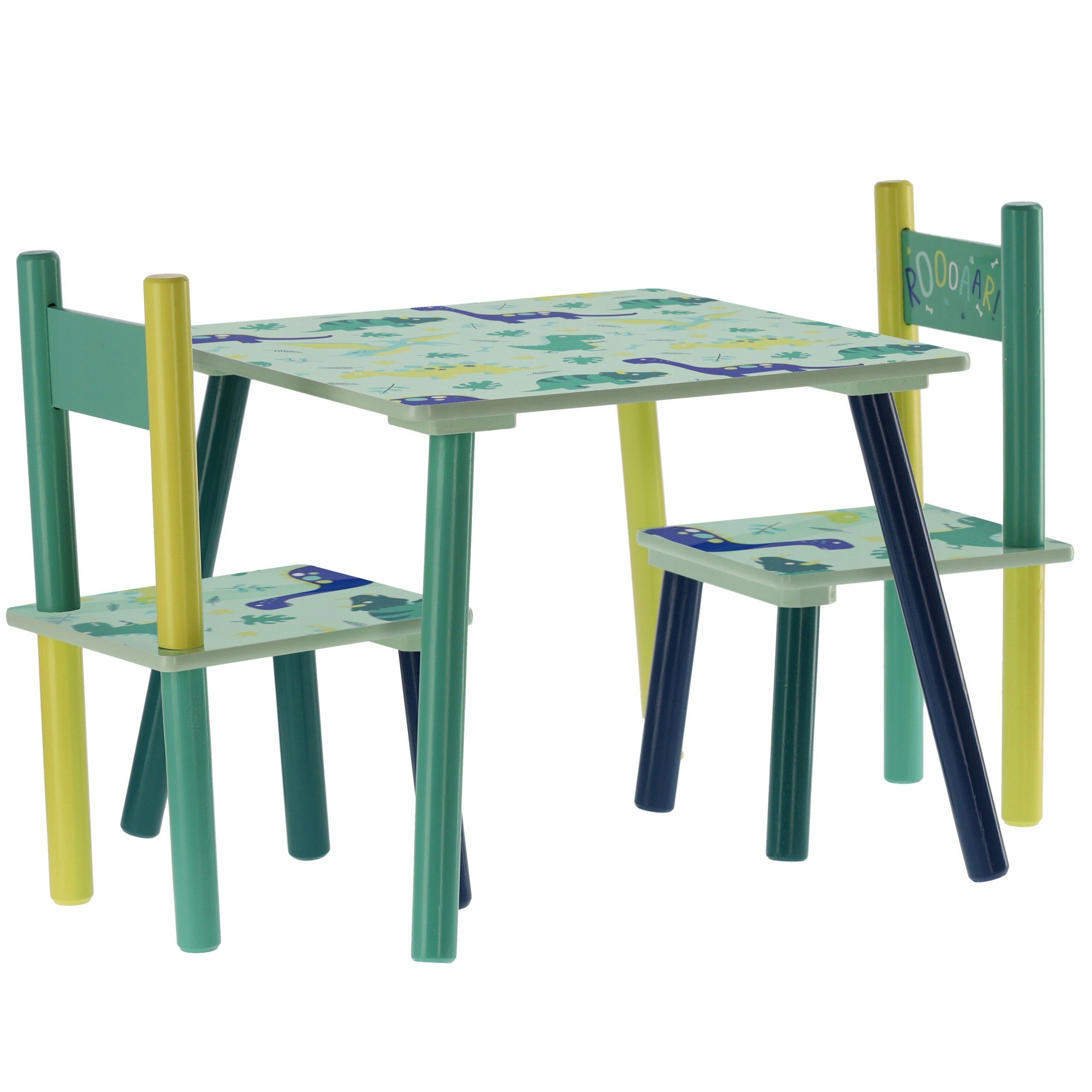 Sarcia.eu Kindertisch Kleiner Tisch + Dinosaurier für 50x50x42 cm Stühle Kinder 2