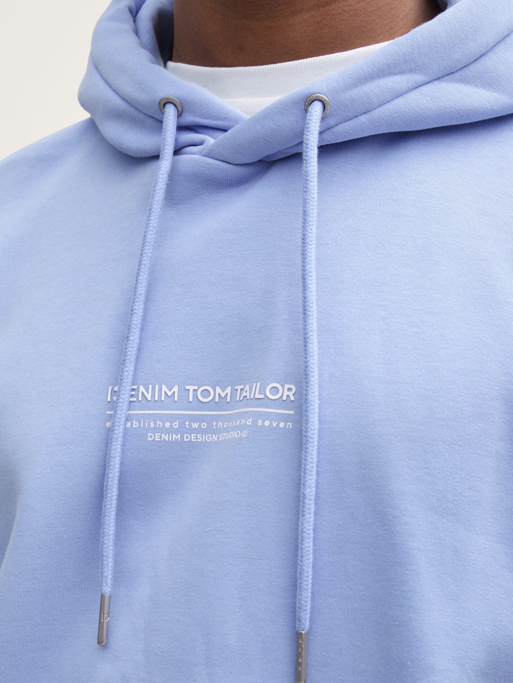 TOM TAILOR Denim Sweatshirt Strick & Sweatshirts Relaxed Hoodie Sweatshirt mit Logo-Print