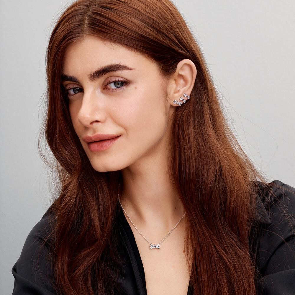 Pandora Paar Ohrstecker Schleifen Ohrstecker für Damen Sterlingsilber von PANDORA Timeless