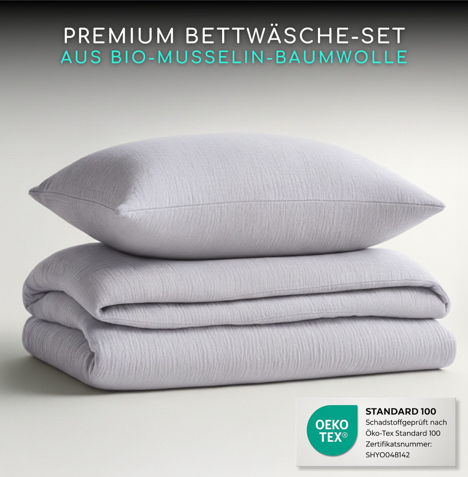 Alavya Home® Babybettwäsche Cozy, Kinderbettwäsche-Set aus Bio-Musselin-Bau günstig online kaufen