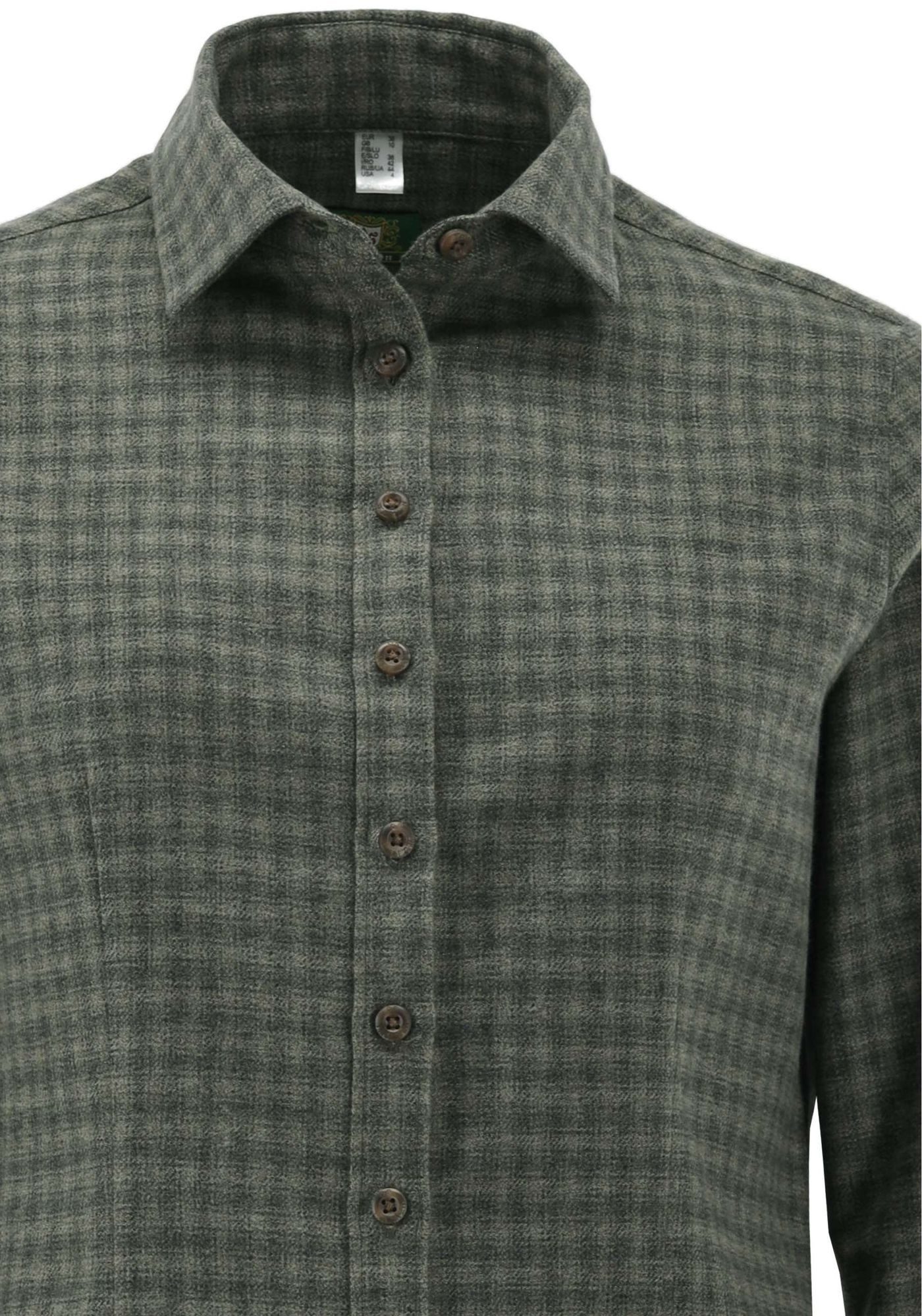 OS Trachten Outdoorbluse Pizubo Tailliert, Haifischkragen, 1/1-Arm