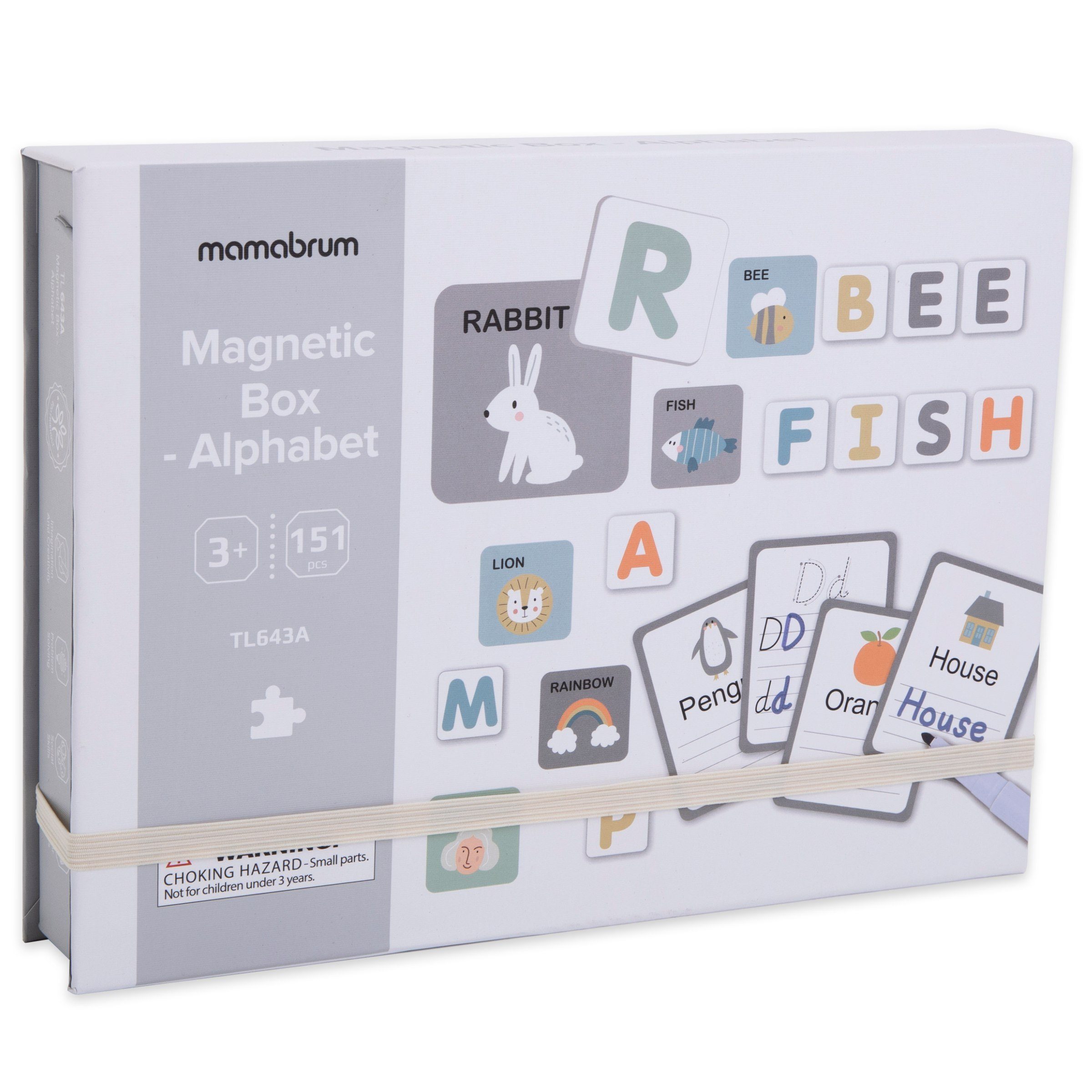 Mamabrum Puzzle-Sortierschale Magnetische Stichsäge - Buchstaben schreiben lernen, Alphabet 