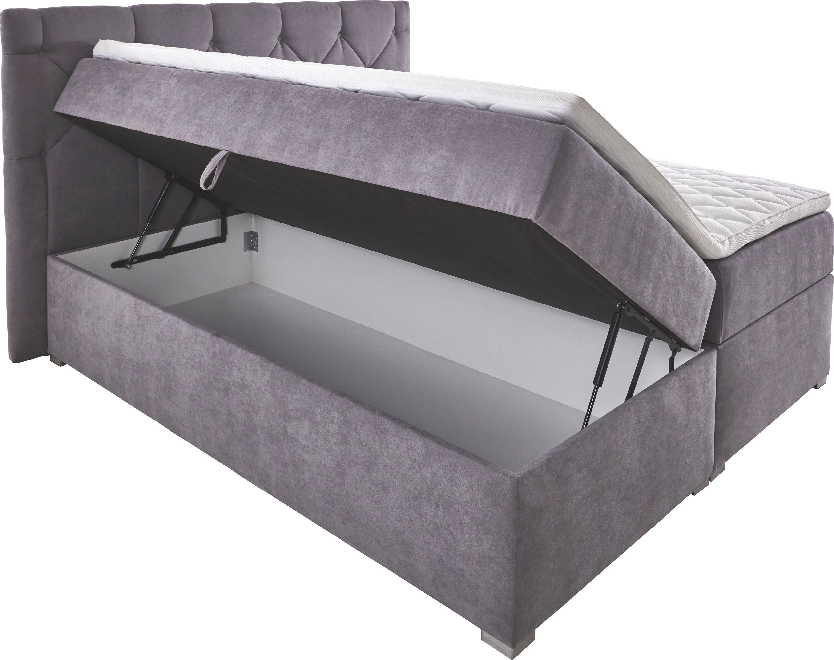 ATLANTIC home collection Boxbett Meike, mit XXL-Bettkasten und Topper