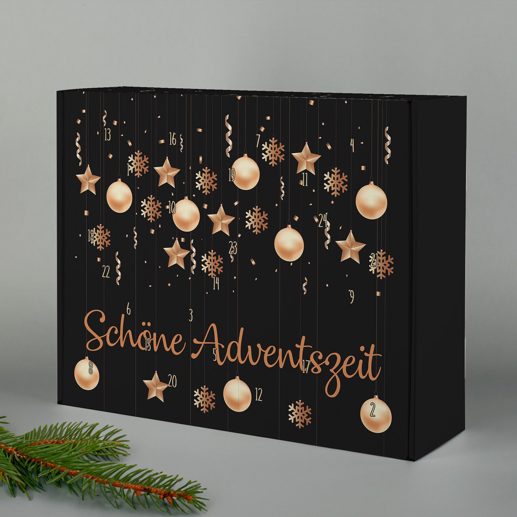 Herz & Heim befüllbarer Adventskalender mit festlichen Motiven zu Weihnachten - DIY Adventskalender, zum selbst Befüllen, aus stabiler Pappe – Bild 2 von 5