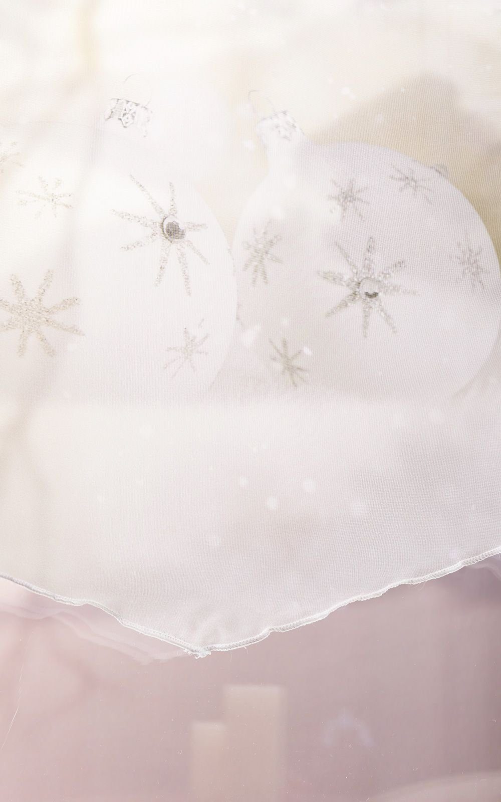 Scheibenhänger transparent, (1 SET LYSEL®, St), Scheibengardine HxB 45x30cm Weihnachtsschmuck,
