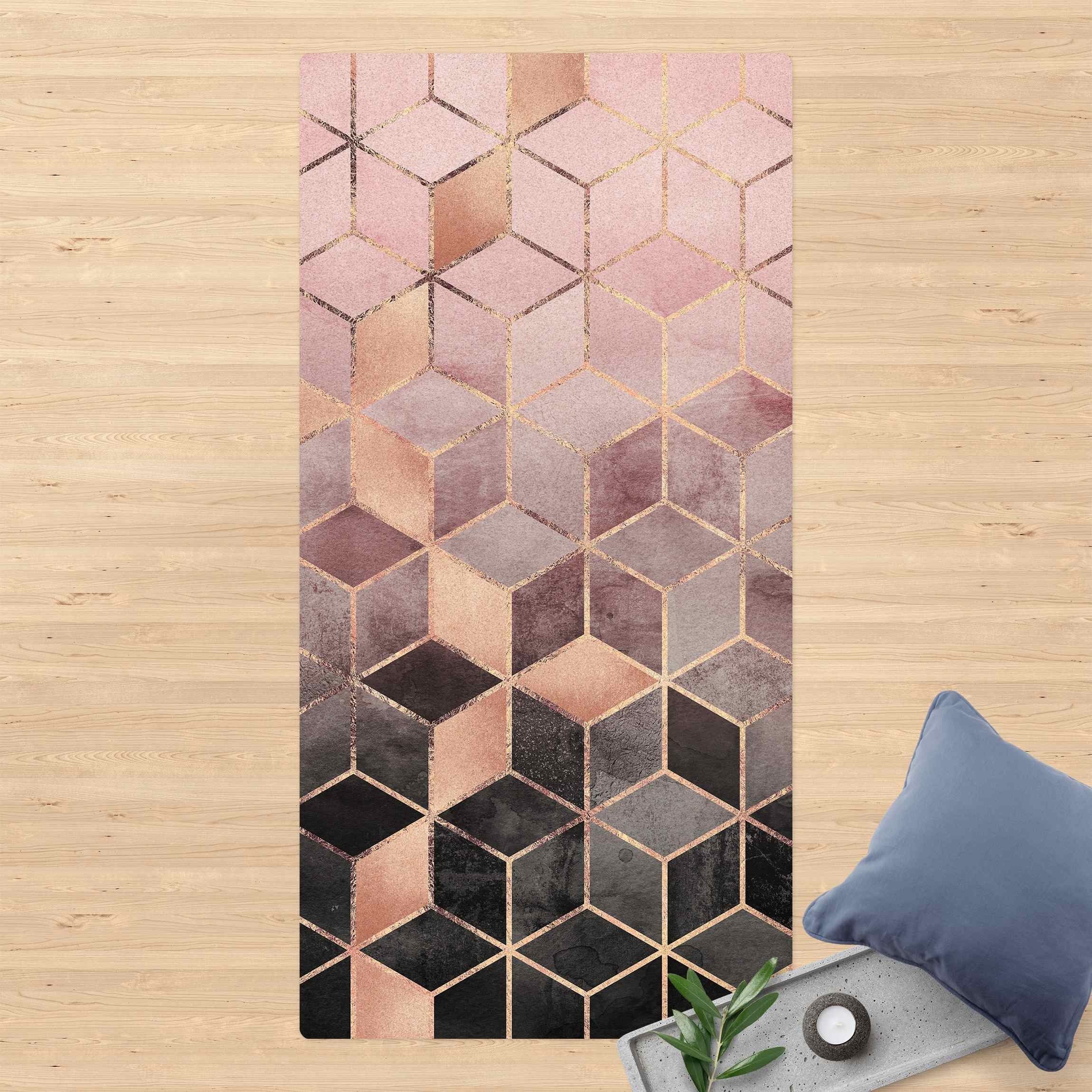 Bilderdepot24 Läufer Teppich Kork Flur Küche 3D Abstrakt funktional lang modern funktional