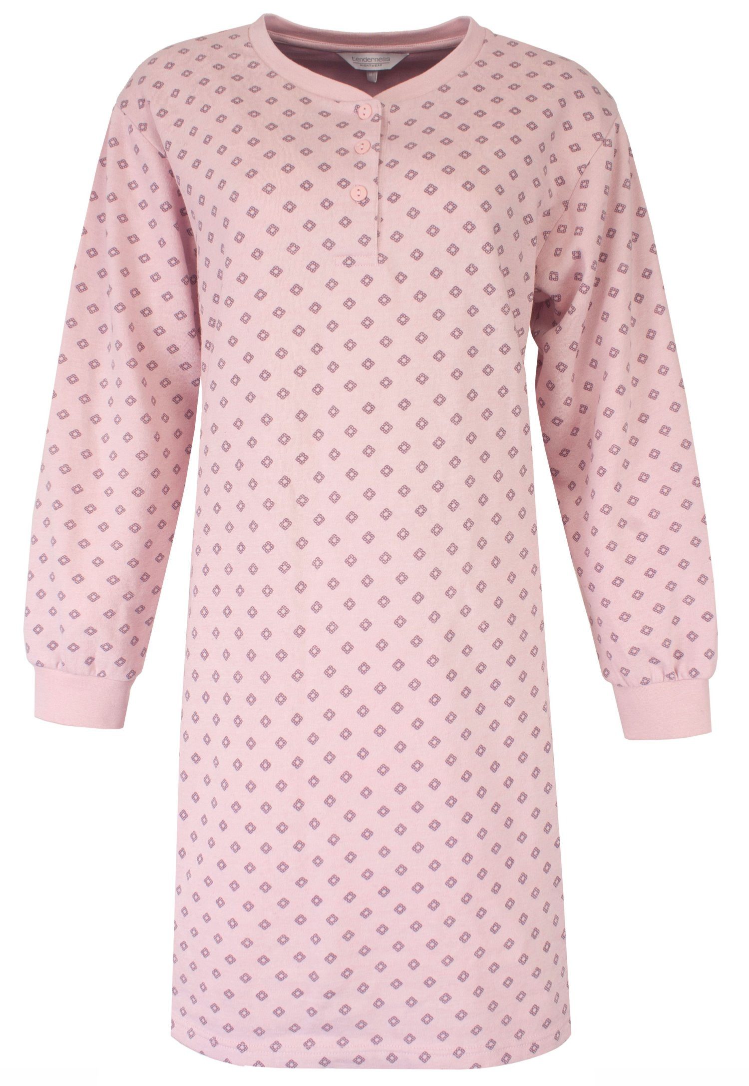 Tenderness Nachthemd Damen Microfleece Schlafshirt warm (1-tlg) Modisches D günstig online kaufen