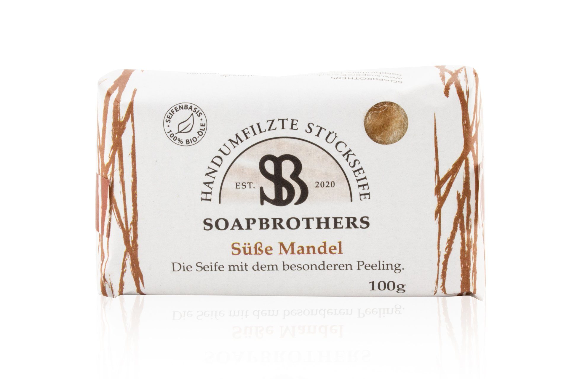 Soapbrothers Handseife Naturkosmetik, Bio-Seife, Handseife in 8 Duftsorten mit Peeling-Effekt, 1-tlg., Filzseife, Naturkosmetik