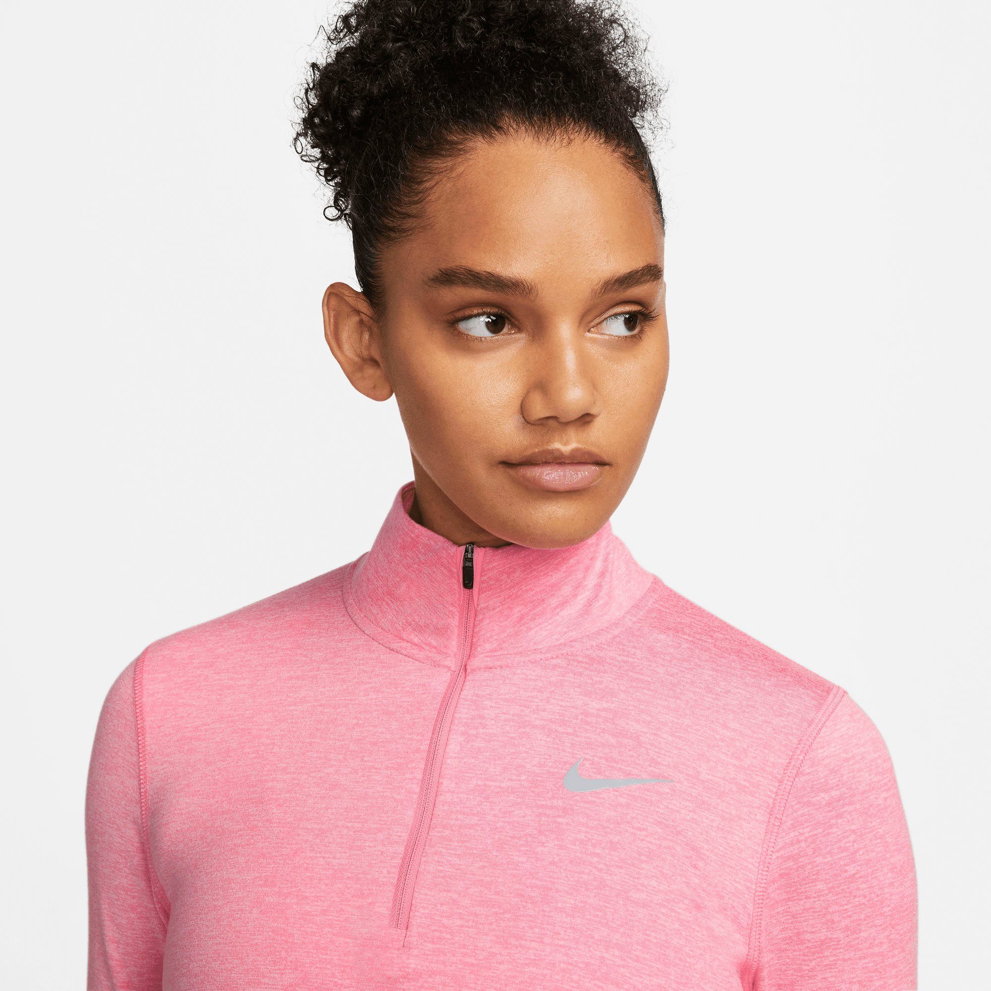Women's Running Top 1/-Zip Element rot Nike Laufshirt