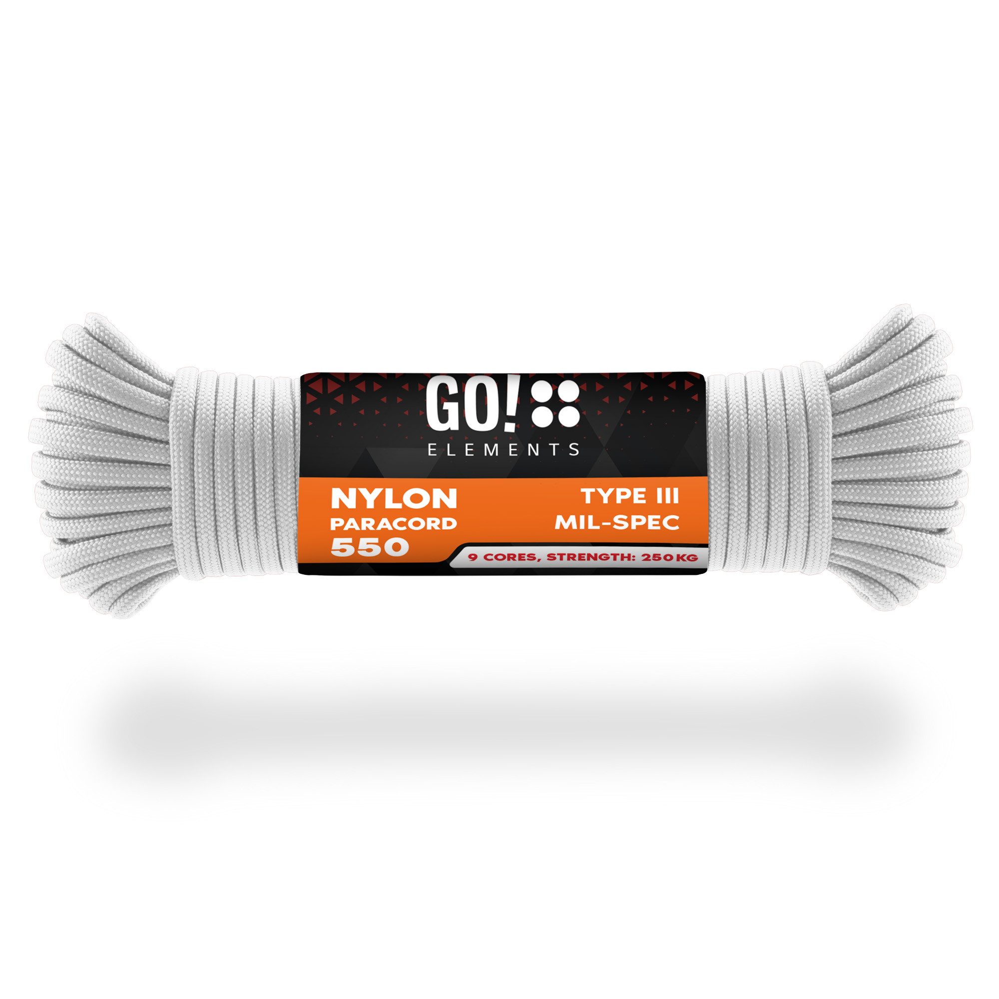 GO!elements Paracord 550 - 4mm Abspannleine, Paracord 550 aus reißfester Nylonschnur