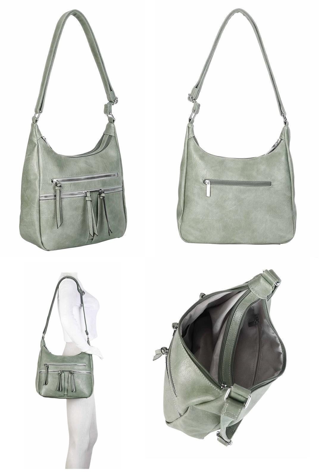 ITALYSHOP24 Schultertasche Damen Tasche Shopper Crossbody günstig online kaufen