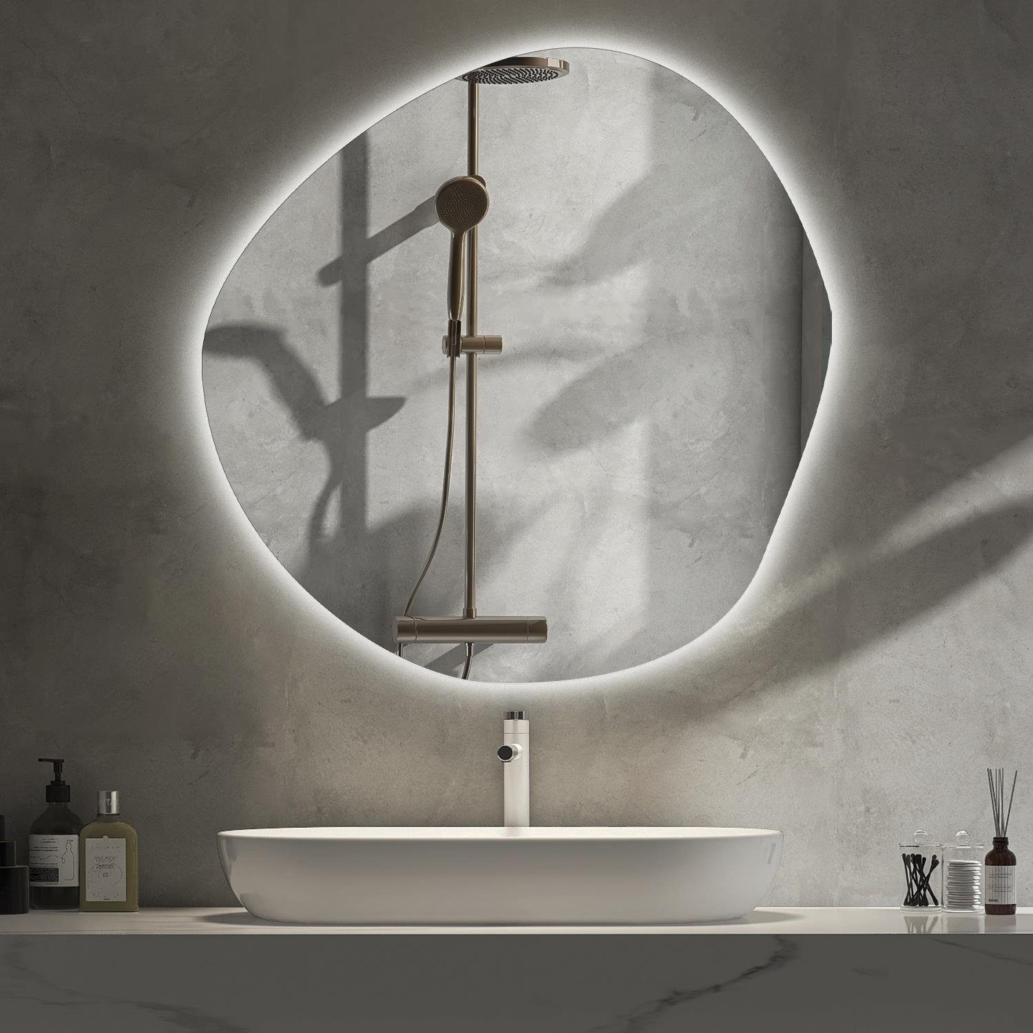 (Neutralweiß Modern Beleuchtung Tulup 4000K) Badspiegel mit Spiegel Wandspiegel LED
