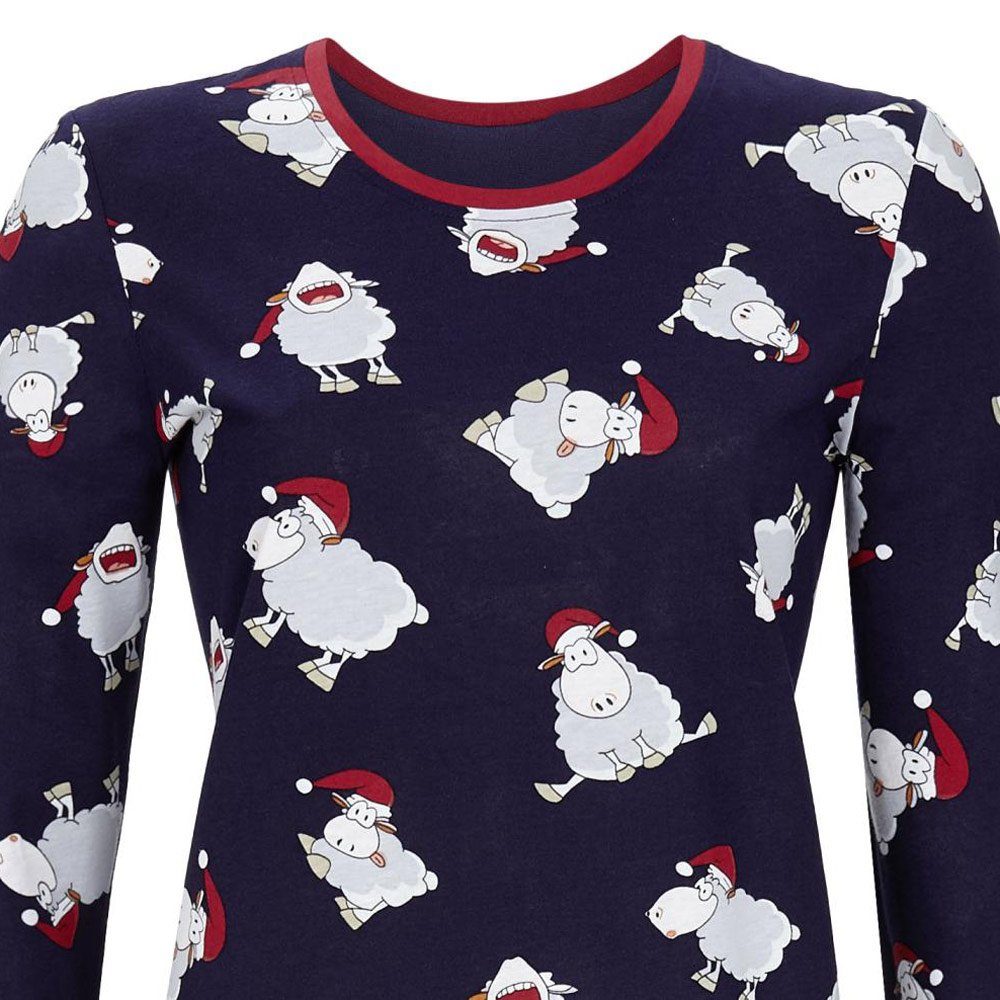 Weihnachten RINGELLA Ringella Nachthemd Nachthemd Langarm 'Schäfchen'