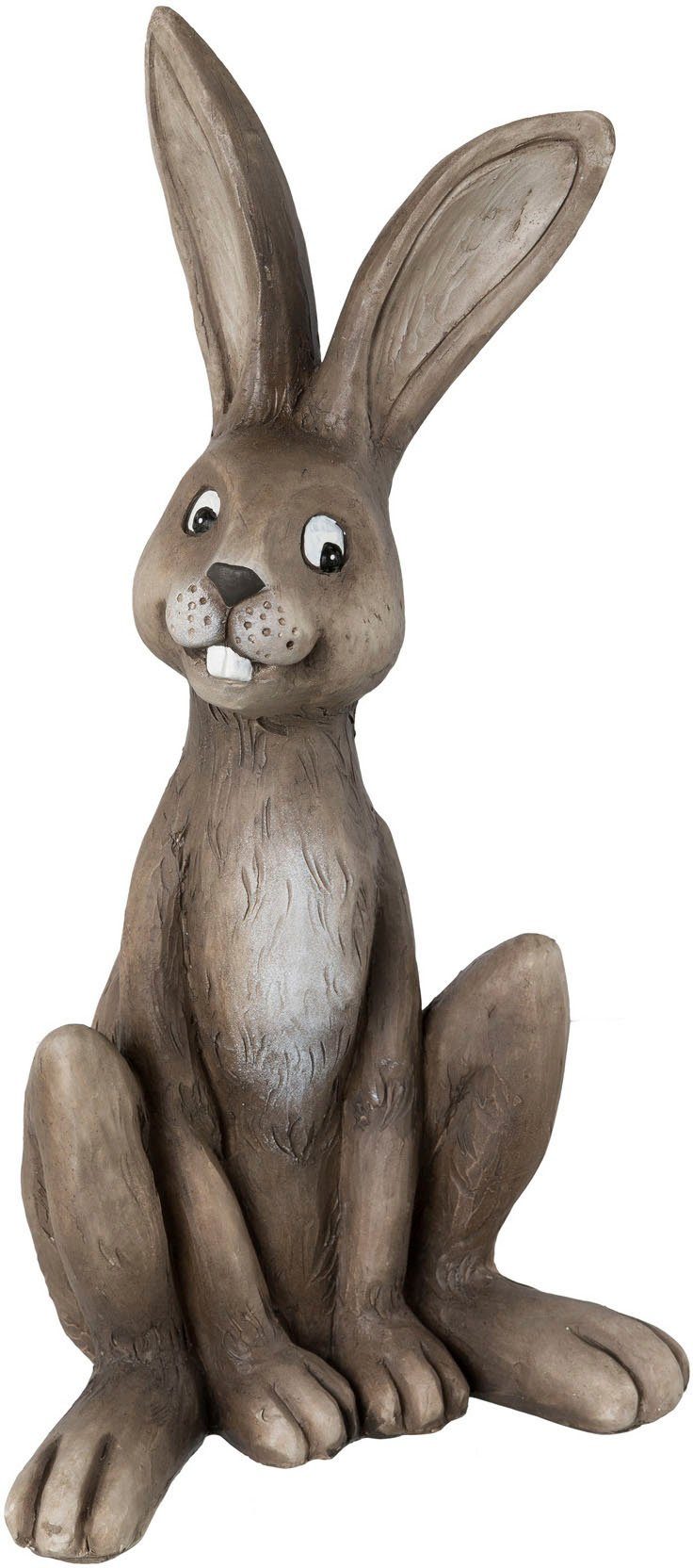 mit home aus cm ca. Gesicht 30 St), Höhe Creativ Osterdeko Osterhase niedlichem (1 Polyresin,