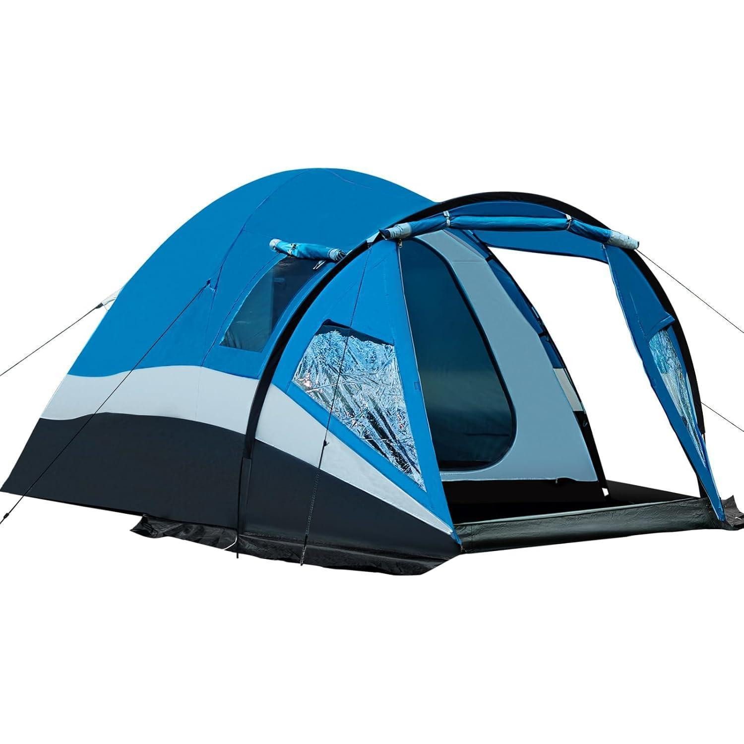 LuxusKollektion Kuppelzelt Portal Zelt Kuppelzelt XL 3-4 Personen mit Vorraum Wasserdicht