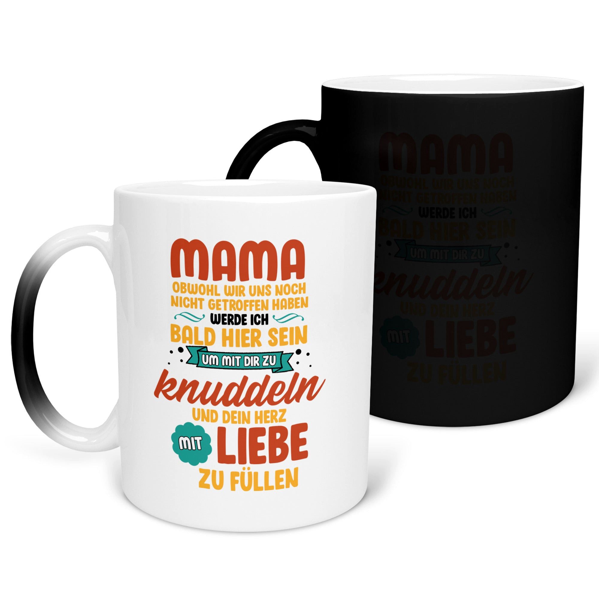 22Feels Tasse Werdende Mama Geschenk Muttertag Schwangerschaft Frauen Babyparty, Keramik, FARBWECHSEL Zaubertasse, Made in Germany