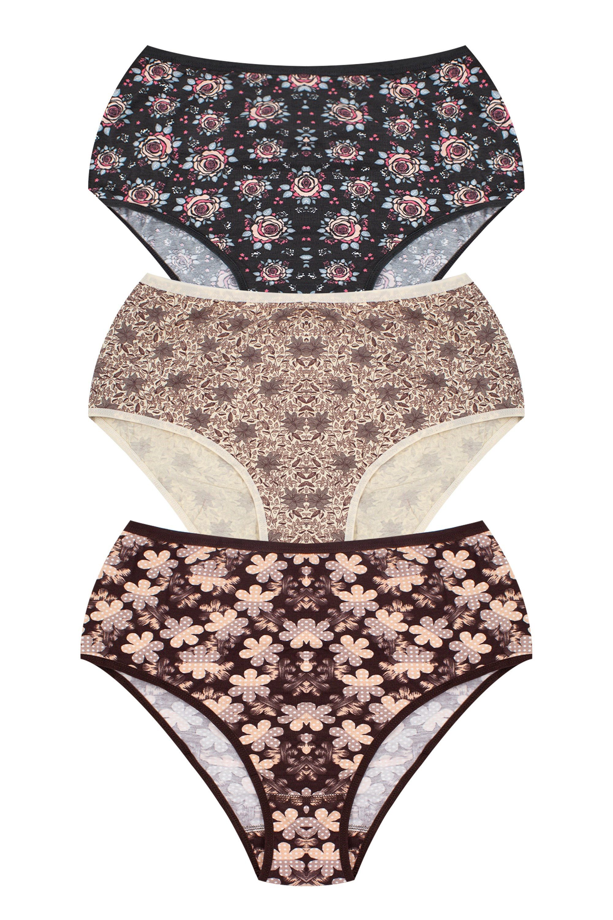 öts Slip Damen Hochgeschnittene Baumwollslips Set