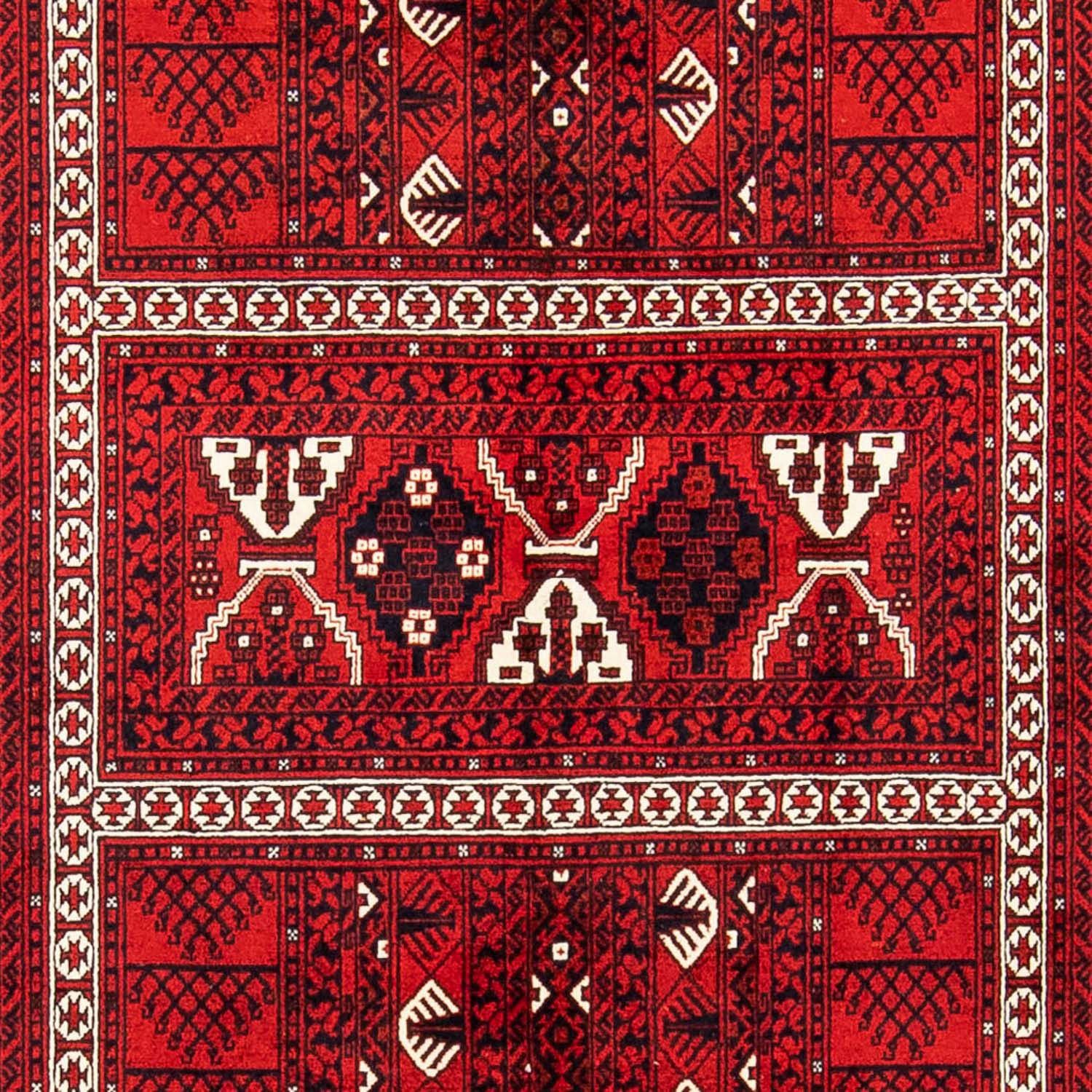 mm, Einzelstück Turkaman dunkelrot, x 243 rechteckig, Wohnzimmer, morgenland, Höhe: Zertifikat - Orientteppich mit 160 - 6 cm Handgeknüpft,