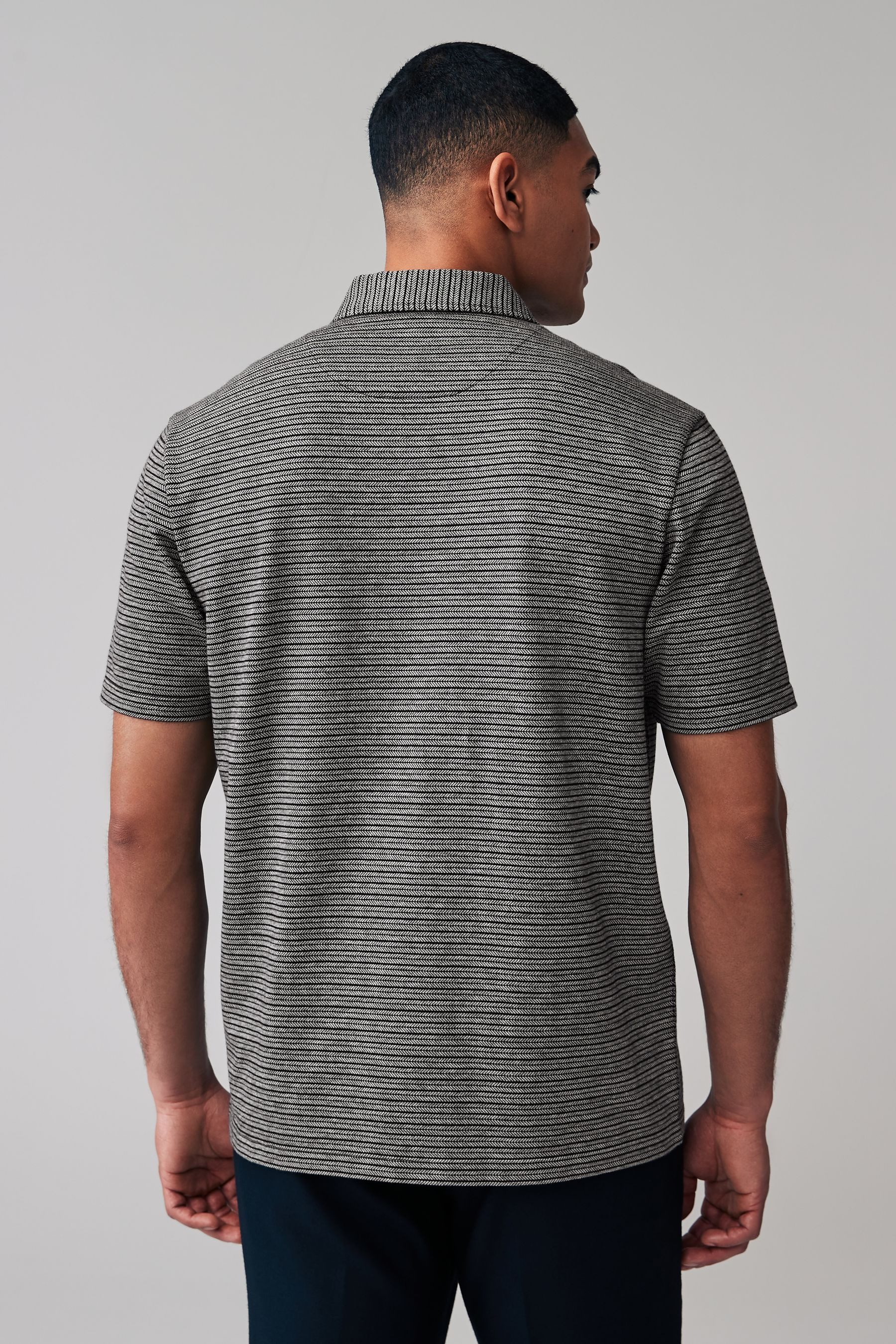 Next Poloshirt Strukturiertes Polo-Shirt (1-tlg) günstig online kaufen