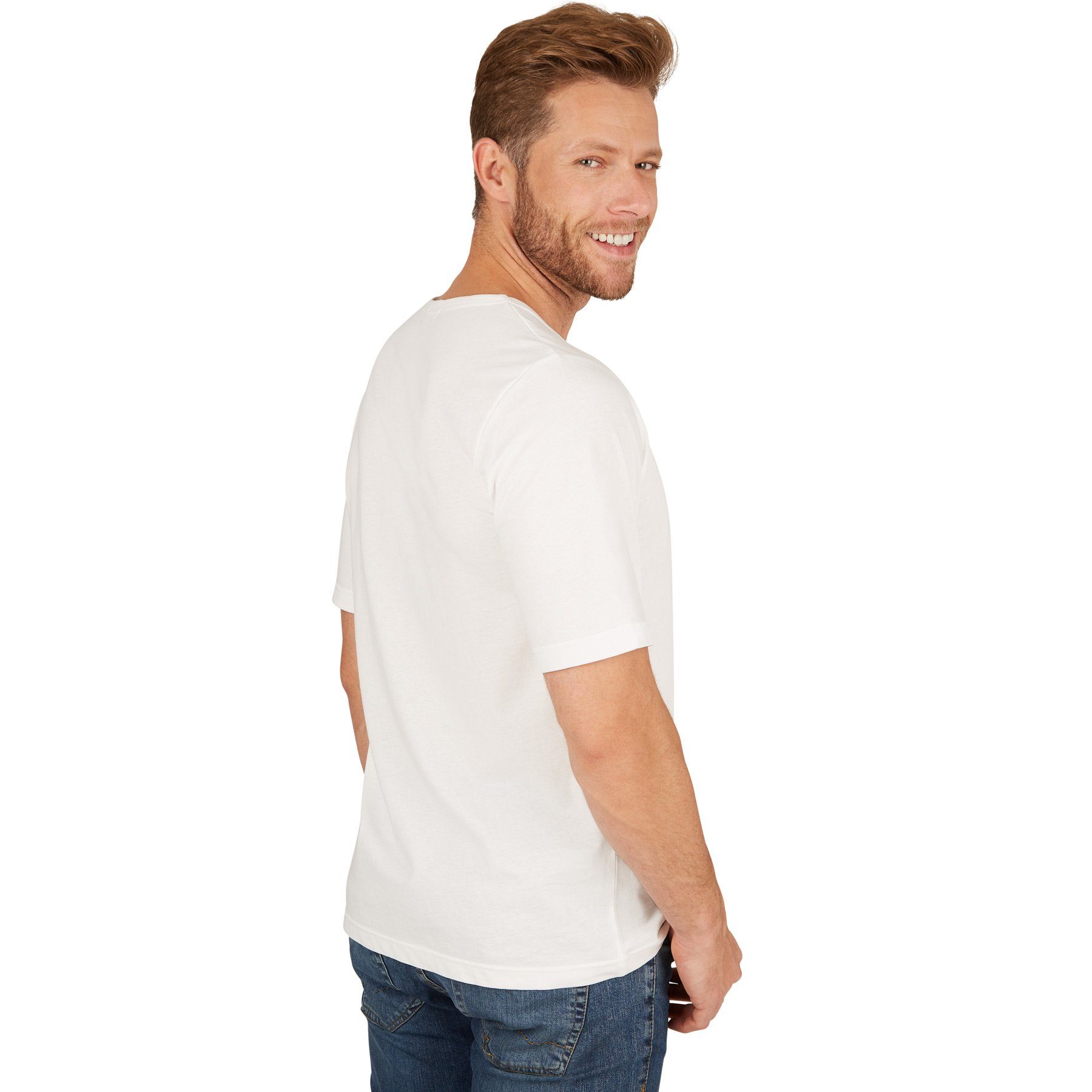 weiß mit Herren T-Shirt T-Shirt dressforfun Rundhals-Ausschnitt Rundhals