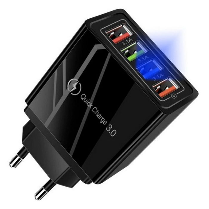 conkor Schnellladegerät USB Ladegerät Stecker 5V 3 1A USB-Ladegerät (Fast Quick Charger Netzteil Handy)