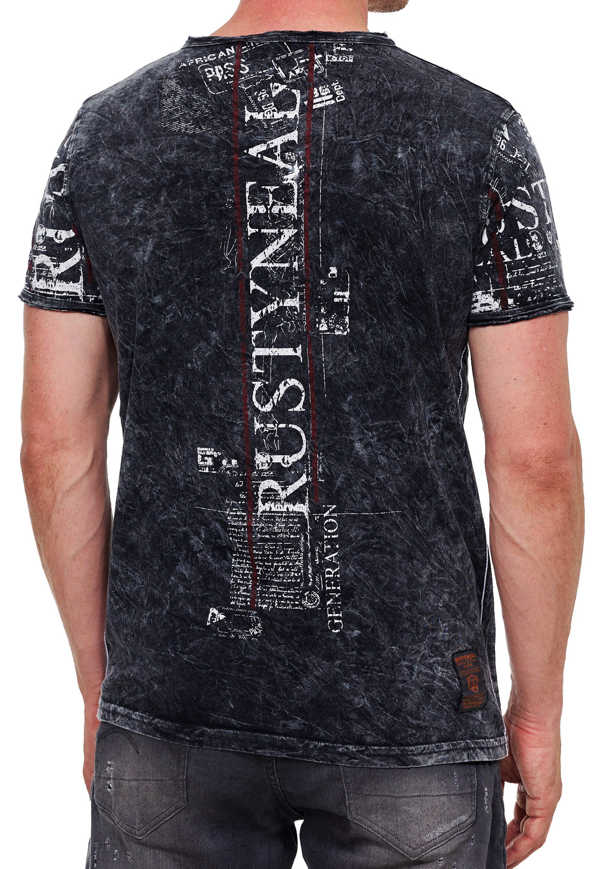 R-NEAL T-Shirt Henley T-Shirt mit Knopfleiste günstig online kaufen
